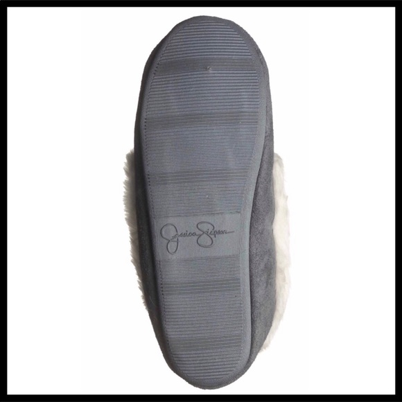 JESSICA SIMPSON FAUX SHEARLING SLIP ON COZY FLATS - Picture 4 of 6